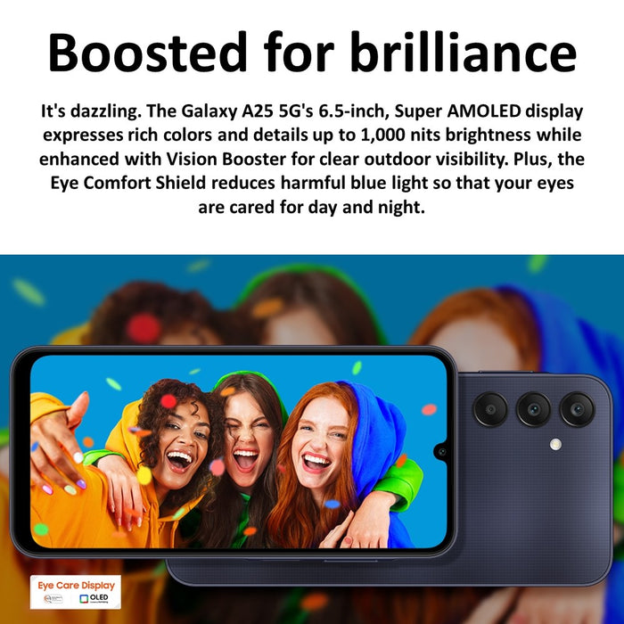 Samsung Galaxy A25 5G (128GB, 6GB) 6.5" GSM Unlocked, Global 4G LTE A256E/DSN
