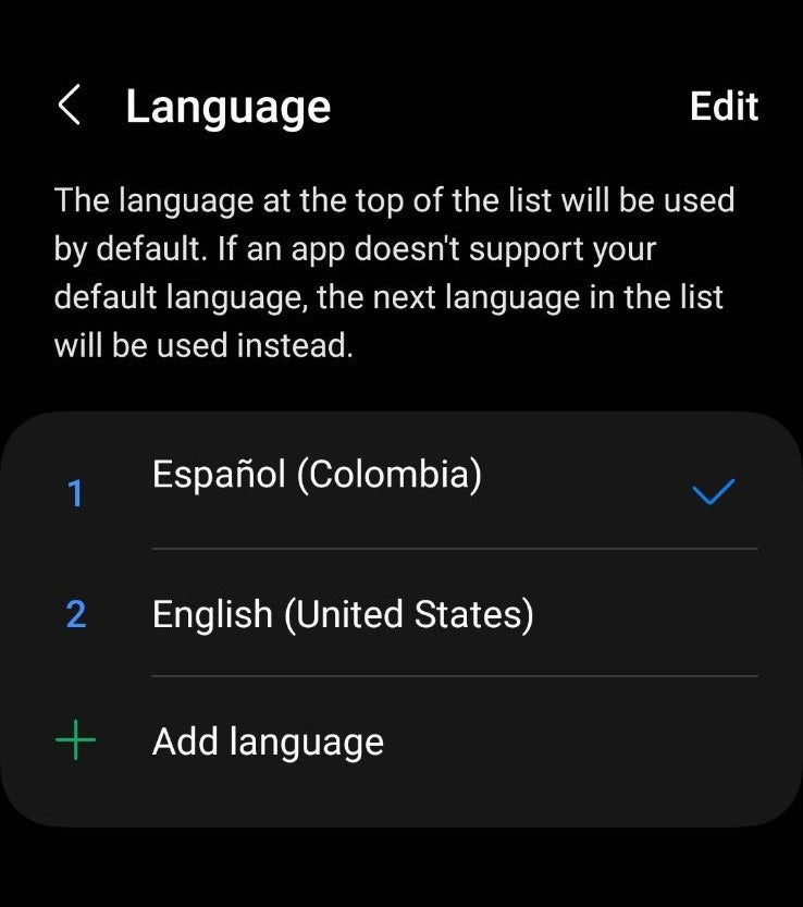 Steps to change the language on the Samsung Phones
