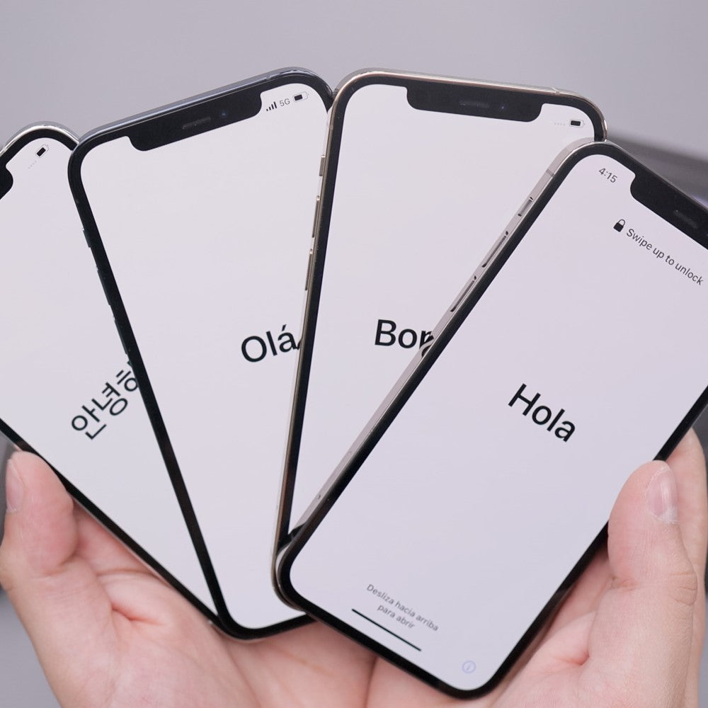 collection of all types of refurbished phones