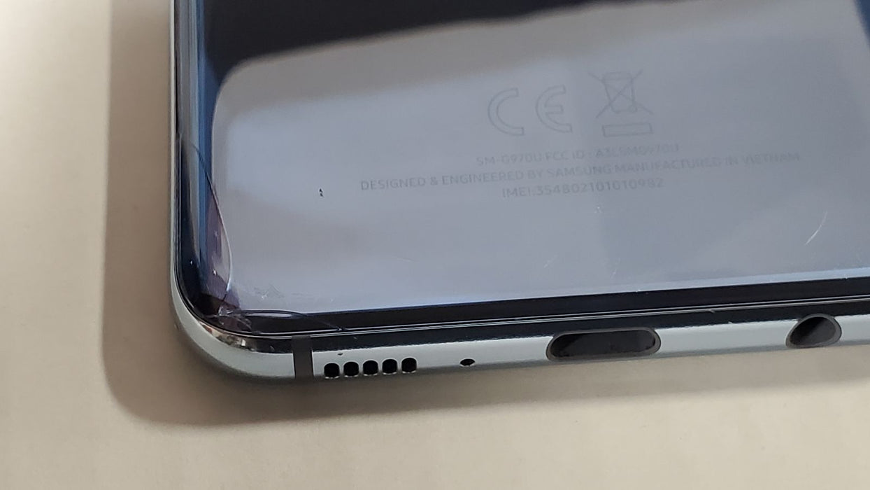 SAMSUNG Galaxy S10e (128GB, 6GB) 5.8" 4G LTE Fully Unlocked (GSM+CDMA) G970U (For Parts Only / Not Working, Prism Blue)