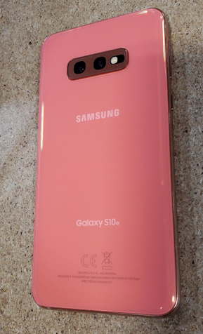 SAMSUNG Galaxy S10e (128GB, 6GB) 5.8" 4G LTE Fully Unlocked (GSM+CDMA) G970U (For Parts Only / Not Working, Prism Blue)