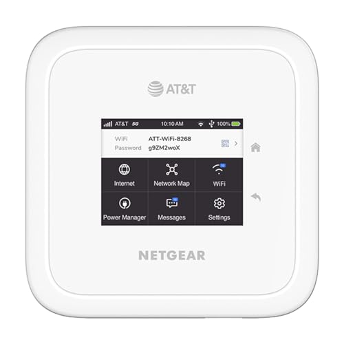 Enrutador de punto de acceso móvil Netgear Nighthawk MR6110 M6 5G, GSM+CDMA desbloqueado por AT&amp;T (blanco)