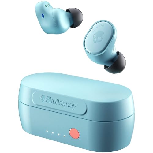 Skullcandy Sesh Evo True Wireless In-Ear Earbud W/ US Warranty - Bleached Blue (Excellent - Refurbished, Blue)