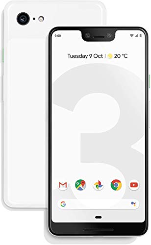 Google Pixel 3 XL (64GB,4GB) 6.3" Snapdragon 845 GSM+CDMA Factory Unlocked (Excellent - Refurbished, Clearly White)