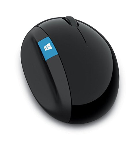 Microsoft Sculpt Ergonomic Mouse (L6V-00001) (Renewed) (Excellent - Refurbished, Black)