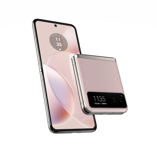 Moto Razr 2023 (128GB, 8GB) 6.9" Fully Unlocked / Global 4G LTE / 5G XT2323-2 (Renewed | Like New, Cherry Blossom)