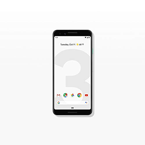 Google Pixel 3 (128GB, 4GB) 5.5" Snapdragon 845 GSM+CDMA Factory Unlocked G013A (Clearly White)