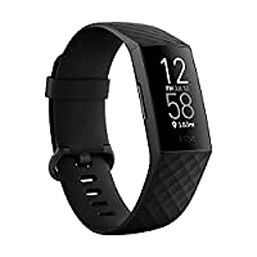 Rastreador de actividad física avanzado Fitbit Charge 4 con GPS integrado, Fitbit Pay (negro) (Excelente, reacondicionado, negro)