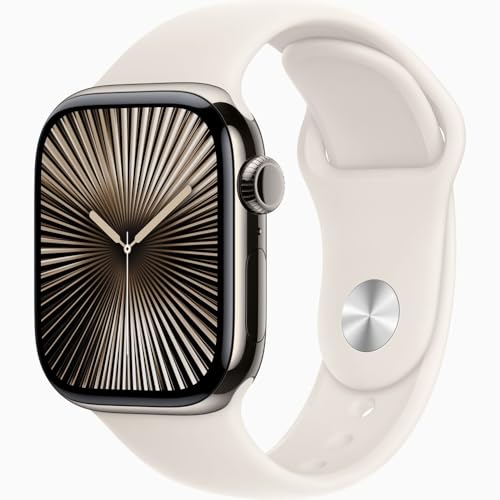 Apple Watch Series 10 (42mm, GPS+Cellular) 1.77" Fully Unlocked w/ Titanium Case (Renewed | Like New)
