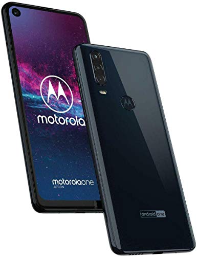 Motorola One Action (128GB, 4GB) 6.3" GSM + CDMA 4G LTE Global Unlocked XT2013-4 (Blue)