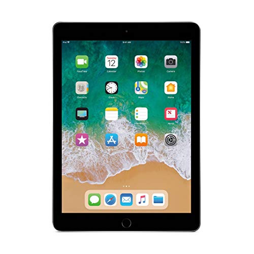 Apple iPad 6th Generation (128GB) 9.7" Retina Display, Wi-Fi Only - Space Gray (Renewed | Like New, Gray)