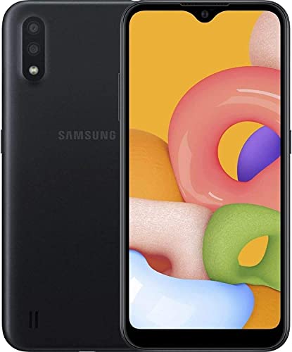 SAMSUNG Galaxy A01 (16 GB, 2 GB) 5.7", Global 4G LTE GSM Desbloqueado SM-A015A (Negro) (Excelente - Reacondicionado, Negro)