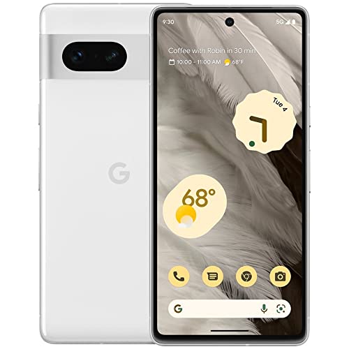 Google Pixel 7 5G (128GB, 8GB) 6.3" Fully Unlocked (GSM + Verizon) (Good - Refurbished, Snow)