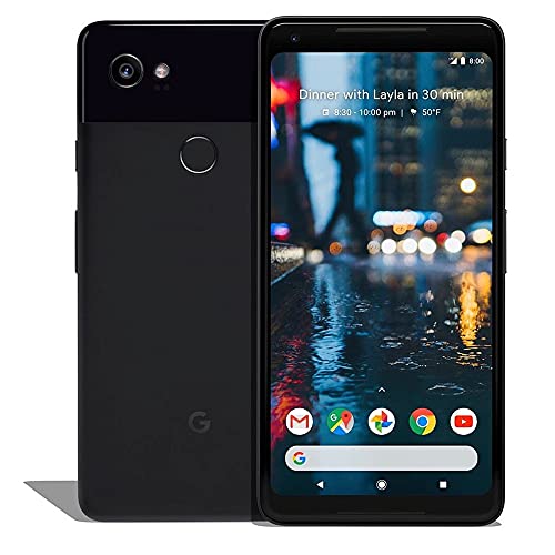 Google Pixel 2 XL (128 GB, 4 GB) 6.0" (GSM, Verizon, Global) 4G LTE Desbloqueado - Negro (Excelente - Reacondicionado, Negro)