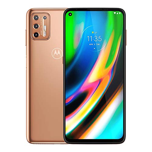 Moto G9+ Plus (128 GB, 4 GB) 6,81" Dual SIM, 5000 mAh, 4G LTE GSM Desbloqueado XT2087-1 (Excelente - Reacondicionado, Oro rosa)