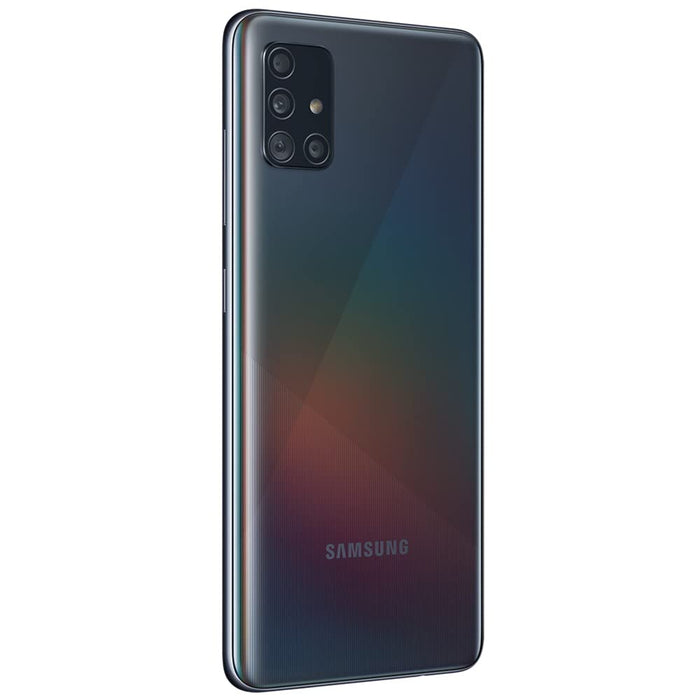 SAMSUNG Galaxy A51 (128GB, 6GB) 6.5" Dual SIM GSM Unlocked (US + Global) 4G LTE (Excellent - Refurbished, Prism Crush Black)