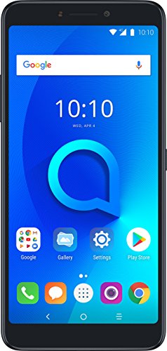 Alcatel 3V - 6" 18:9 HD, cámara dual de 12 MP, Android 8.0 Oreo GSM desbloqueado negro (negro)