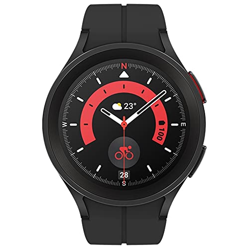 Samsung Galaxy Watch5 Pro (45 mm, WiFi, GPS) Reloj inteligente de salud y actividad física de 1,4" R920 (Excelente, reacondicionado, titanio gris)