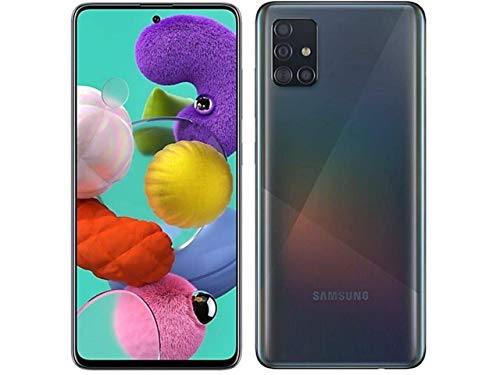 SAMSUNG Galaxy A51 (128GB, 6GB) 6.5" GSM Unlocked 4G LTE A515U (Black) (Good - Refurbished, Black)