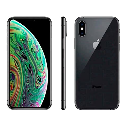 Apple iPhone XS (64 GB) 5.8" Global 4G LTE Totalmente desbloqueado (GSM + Verizon) (Excelente - Reacondicionado, Gris)