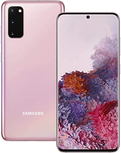 SAMSUNG Galaxy S20 5G (128GB, 12GB) 6.2" Factory Unlocked (GSM+Verizon) G981U1 (Excellent - Refurbished, Cosmic Pink)