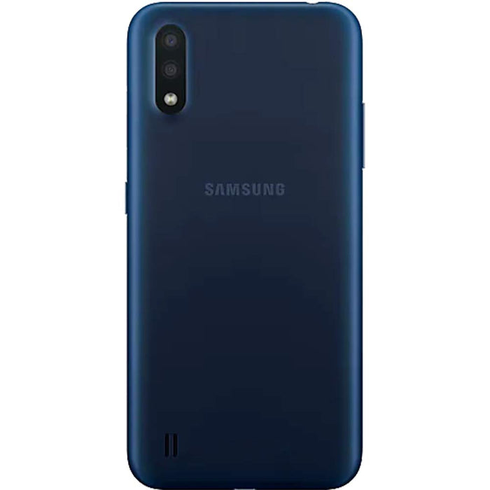 SAMSUNG Galaxy A01 (32 GB, 2 GB) 5.7", US + GLOBAL 4G LTE GSM Desbloqueado A015M/DS (Excelente - Reacondicionado, Azul)