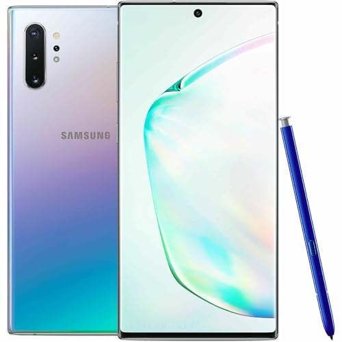 SAMSUNG Galaxy Note 10+ 5G (256GB,12GB) 6.8" Unlocked Global LTE N976U1 (Excellent - Refurbished, Aura Glow Silver)