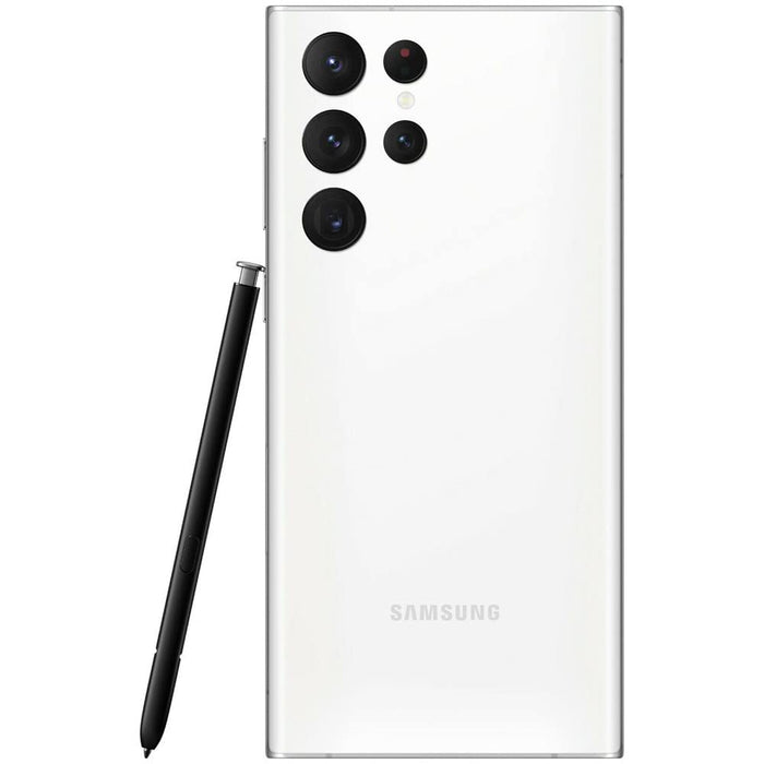 SAMSUNG Galaxy S22 Ultra 5G (256GB, 12GB) 6.8" Factory Unlocked GSM+CDMA S908U1 (Good - Refurbished, Phantom White)