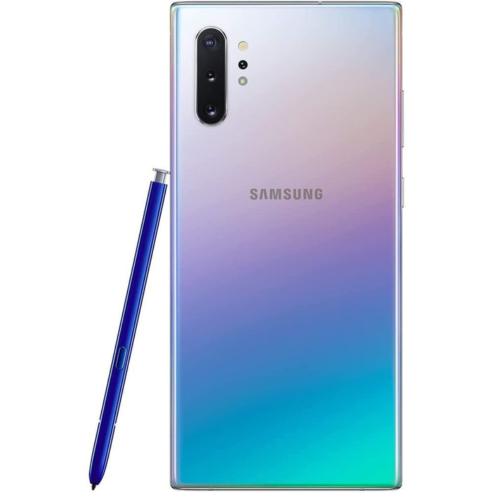 SAMSUNG Galaxy Note 10+ (256 GB, 12 GB) 6.8" TOTALMENTE desbloqueado Global LTE N975U1 (en buenas condiciones, reacondicionado, color plateado brillante)