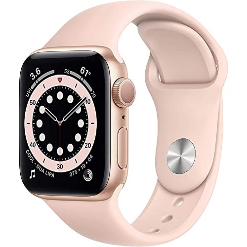 Apple Watch Series 6 (44mm, Wi-Fi, 4G LTE) 1.78" Fully Unlocked w/ Aluminum Case (Good - Refurbished, Gold)