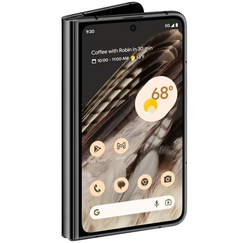 Google Pixel Fold 5G (512GB, 12GB) 7.6" Fully Unlocked (GSM + Verizon) G9FPL (Good - Refurbished, Obsidian)