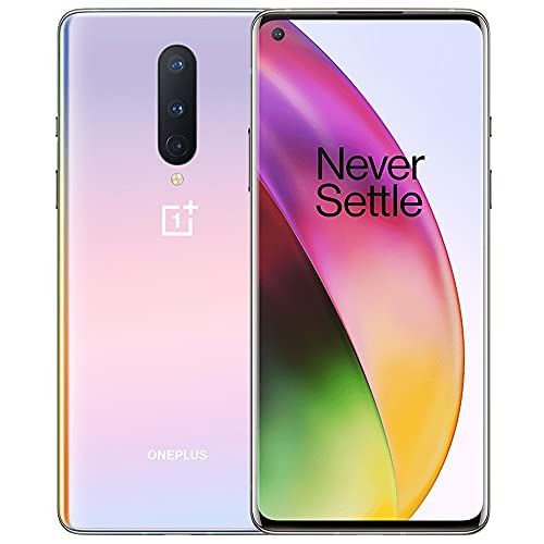 OnePlus 8 (128 GB, 8 GB) 6,55" Dual SIM GSM desbloqueado Euro 5G, Global 4G LTE IN2013 (Excelente - Reacondicionado, Interstellar Glow)