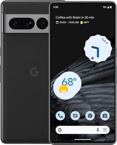 Google Pixel 7 Pro 5G (128GB, 12GB) 6.7" Fully Unlocked for US & Global GE2AE (Renewed | Clean Screen, Obsidian)