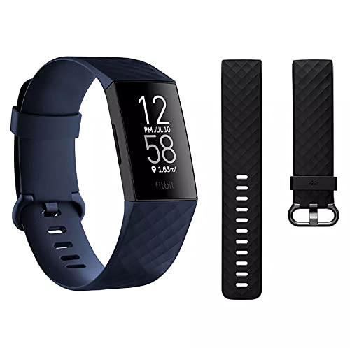 Rastreador de actividad física avanzado Fitbit Charge 4 con GPS integrado y Fitbit Pay (azul) (azul)