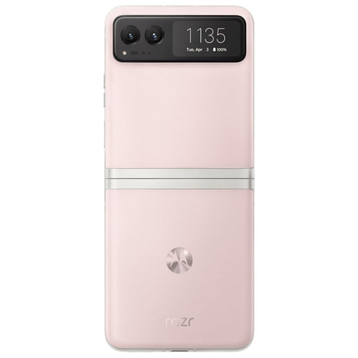 Moto Razr 2023 (128GB, 8GB) 6.9" Fully Unlocked / Global 4G LTE / 5G XT2323-2 (Renewed | Like New, Cherry Blossom)