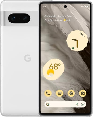 Google Pixel 7 5G (128GB, 8GB) 6.3" Fully Unlocked (GSM + Verizon) (Good - Refurbished, Snow)