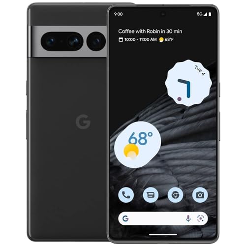 Google Pixel 7 Pro 5G (128GB, 12GB) 6.7" Fully Unlocked for US & Global GE2AE (Renewed | Clean Screen, Obsidian)