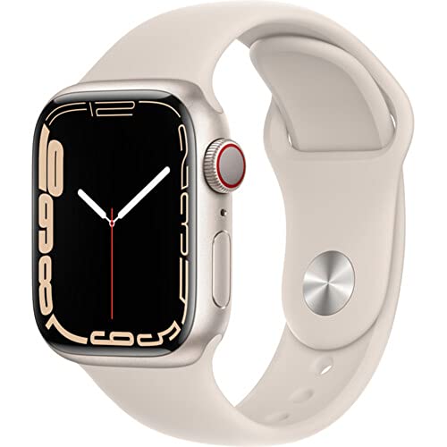 Apple Watch Series 7 (41mm, GPS + Cellular) 1.69" Fully Unlocked w/Aluminum Case (Renewed | Like New)