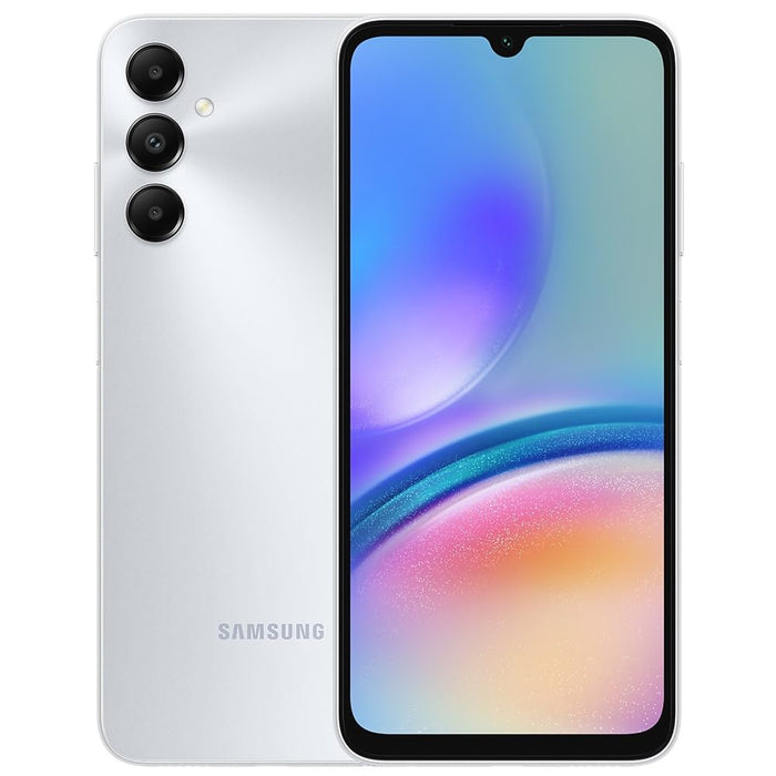 SAMSUNG Galaxy A05s (128 GB, 4 GB) 6.7" GSM desbloqueado EE. UU. + Global 4G VoLTE A057M/DS (Excelente - Reacondicionado, Plata)