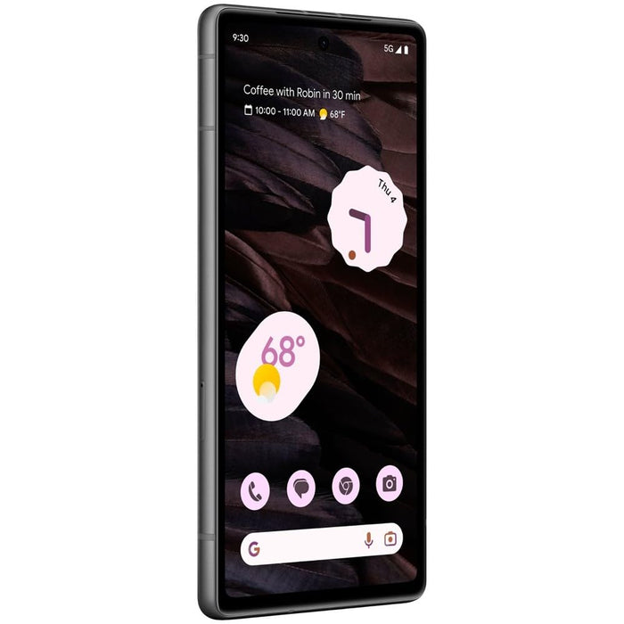 Google, Pixel 7a 5G (128GB) Fully Unlocked, Functional Board, Speakers, Cameras. Damaged LCD (won't turn on) (For Parts Only / Not Working, Charcoal)