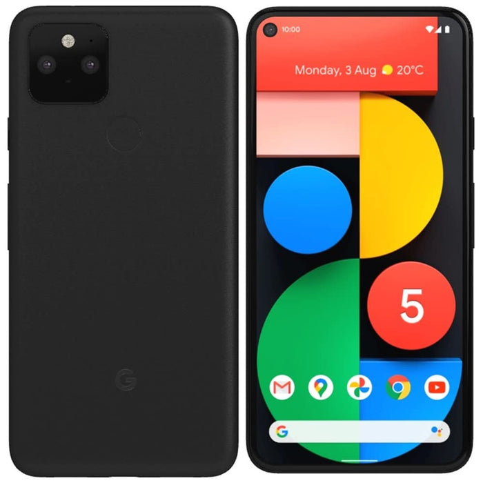 Google Pixel 5 w/ 5G (128GB, 8GB) 6.0" (Fully Unlocked) 4G LTE - US model (Excellent - Refurbished, Black)