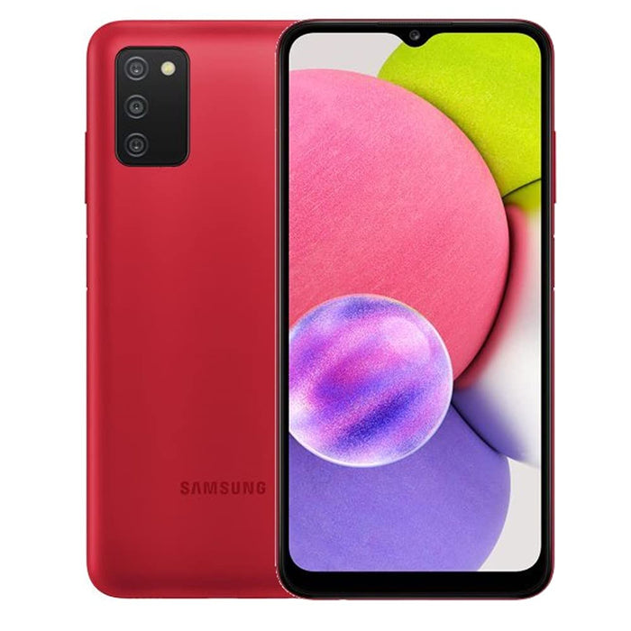 SAMSUNG Galaxy A03S (64 GB, 4 GB) 6.5" GSM desbloqueado EE. UU. + Global 4G VoLTE A037M/DS (Excelente - Reacondicionado, Rojo)