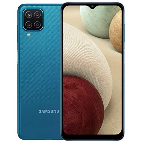 SAMSUNG Galaxy A12 (128 GB, 4 GB) 6.5" GSM desbloqueado EE. UU. + Global 4G VoLTE A125M/DS (Excelente - Reacondicionado, Azul)