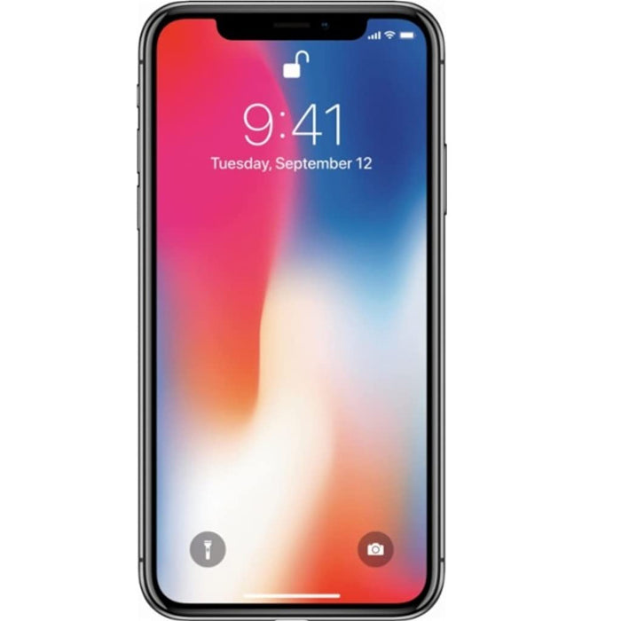 Apple iPhone X (256 Go) 5,8" Global 4G LTE entièrement débloqué (GSM + Verizon) (bon état - remis à neuf, gris sidéral)