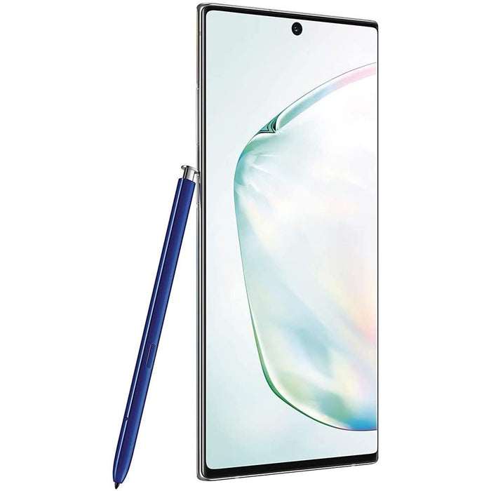 SAMSUNG Galaxy Note 10+ (256 GB, 12 GB) 6.8" TOTALMENTE desbloqueado Global LTE N975U1 (en buenas condiciones, reacondicionado, color plateado brillante)