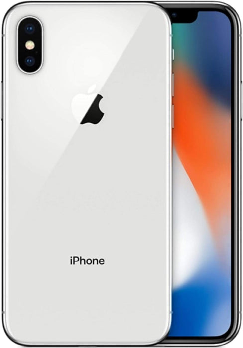 Apple iPhone X (256GB) 5.8" Global 4G LTE Fully Unlocked (GSM + Verizon) (Excellent - Refurbished, Silver)