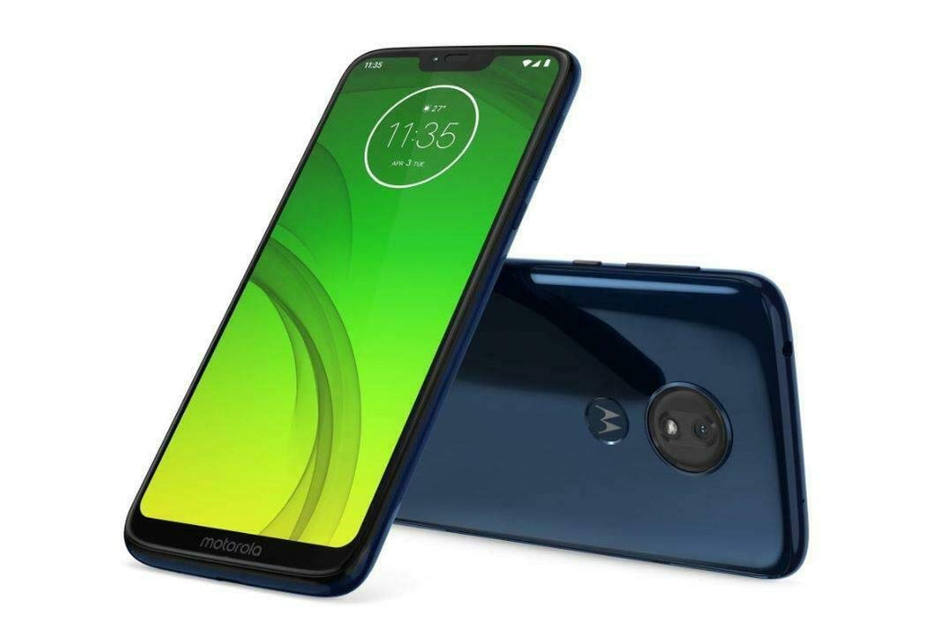 Moto G7 Power (32 GB, 3 GB) 6.2" 4G LTE GSM Desbloqueado XT1955-5 AZUL (Bueno - Reacondicionado, Azul marino)