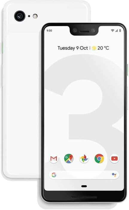 Google Pixel 3 XL (64GB,4GB) 6.3" Snapdragon 845 GSM+CDMA Factory Unlocked (Excellent - Refurbished, Clearly White)