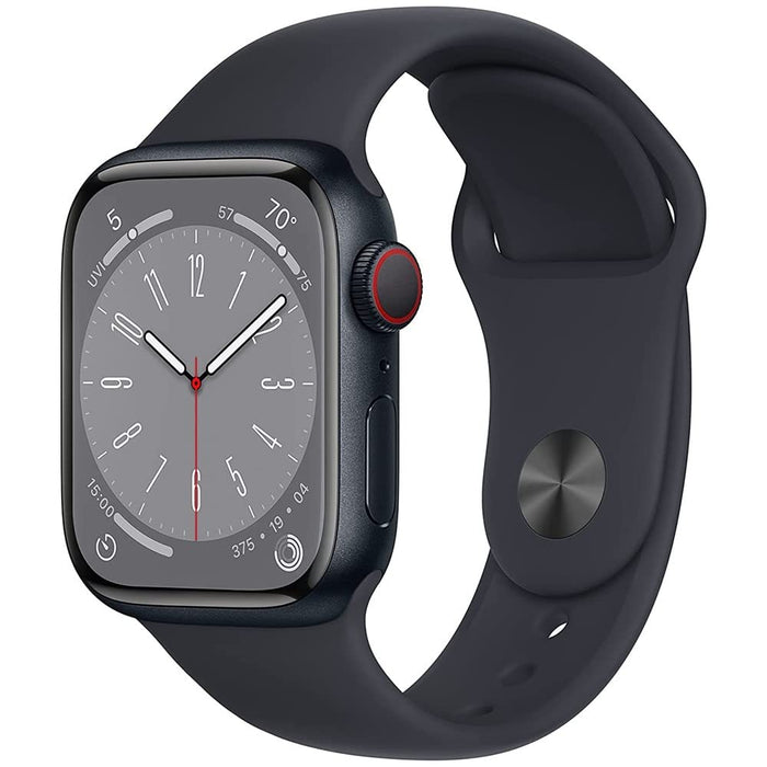 Apple Watch Series 8 (45mm, GPS + Cellular) 1.9" Fully Unlocked w/ Aluminum Case (Good - Refurbished, Midnight)