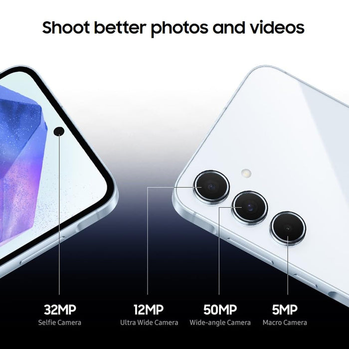 Samsung Galaxy A55 5G (256GB, 8GB) 6.6" GSM Unlocked, Global 5G/4G LTE A556E/DS